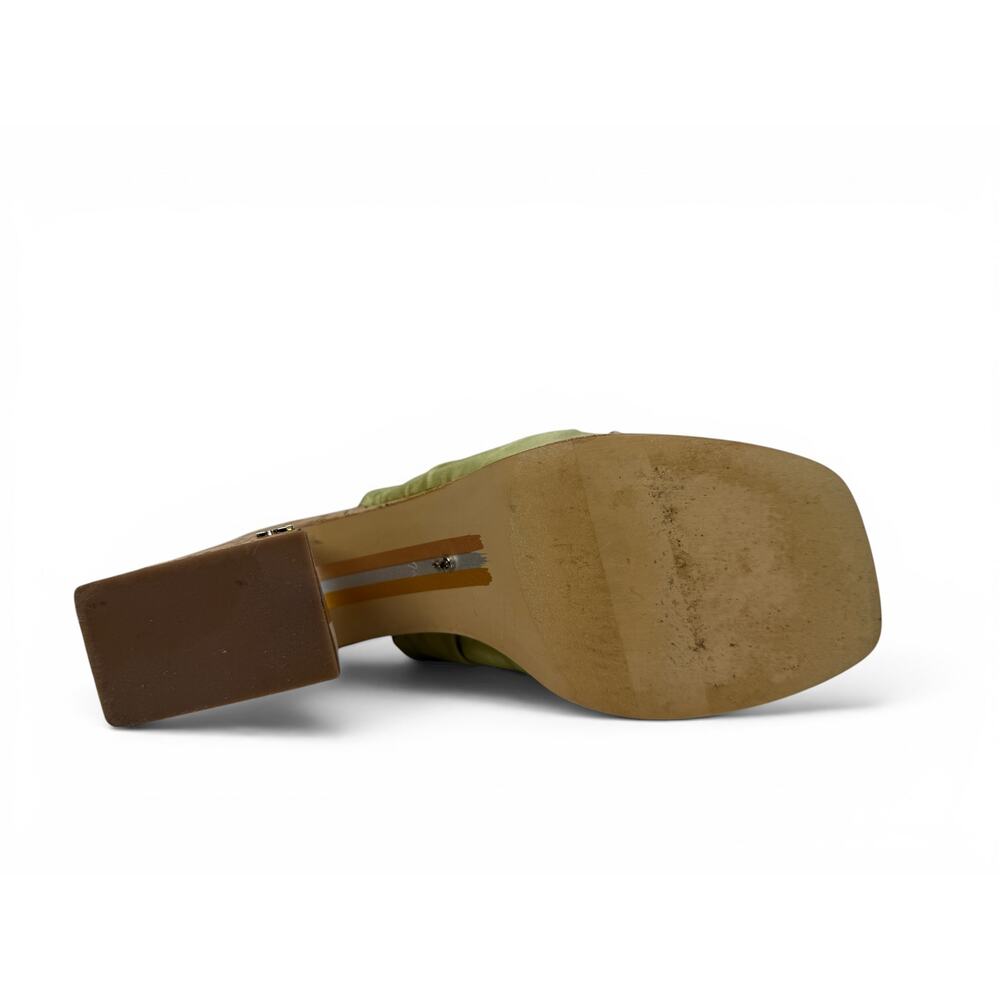 Sam Edelman Dova Platform Sandal Womens 7.5 Lime Green Cork Block Heel Slip On - Picture 9 of 16